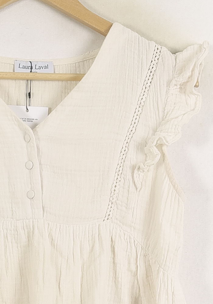 Blouse Blanche - Taille S/36 de la marque Laura Laval | PARAD76538 - Vendu par Paradigme - Image 3