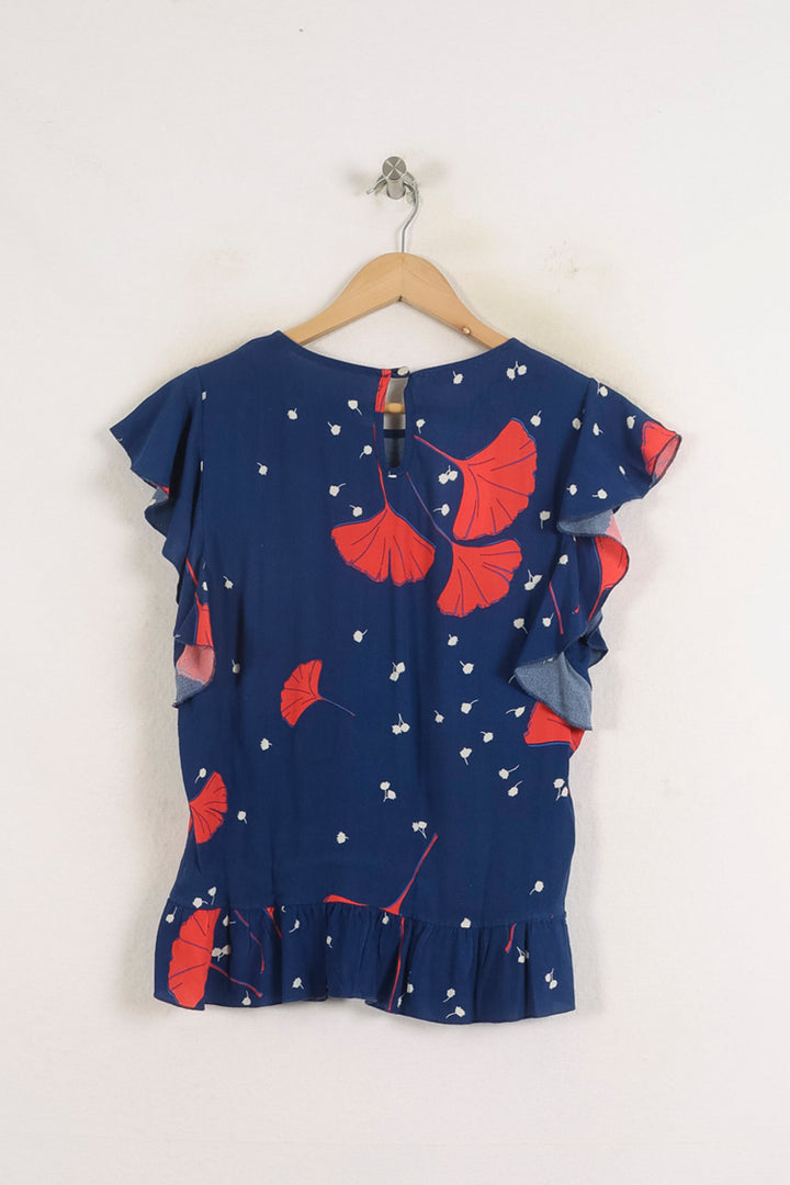 Blouse Bleu et Rouge - Taille M/38 de la marque La Fée Maraboutée | PARAD76543 - Vendu par Paradigme - Image 4