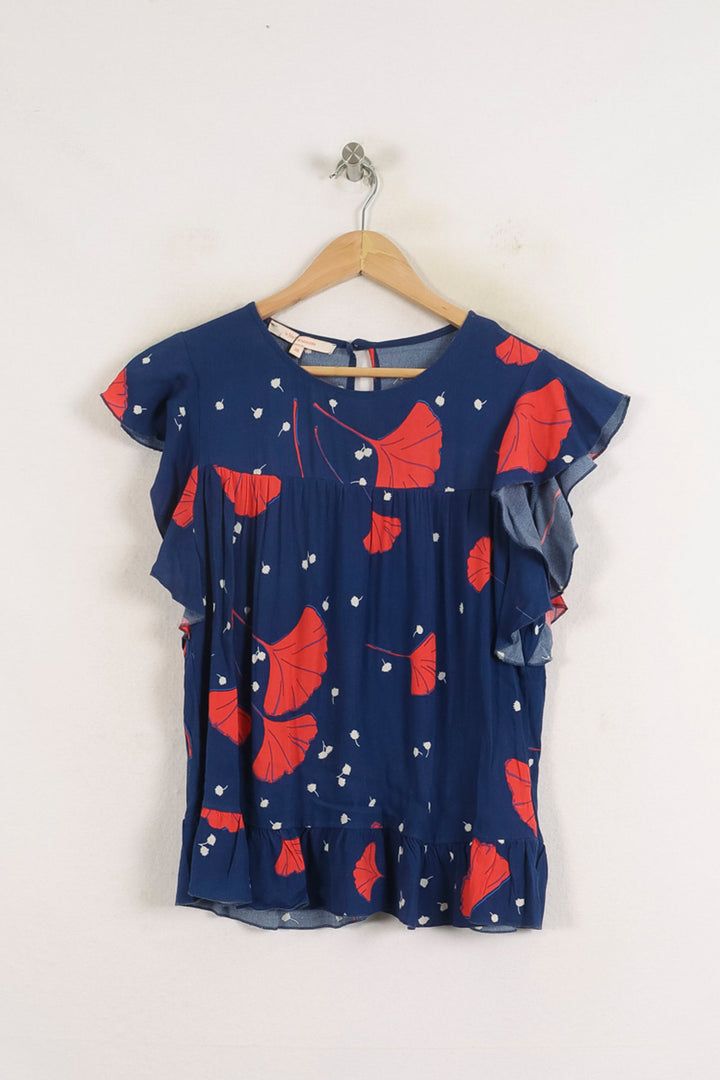 Blouse Bleu et Rouge - Taille M/38 de la marque La Fée Maraboutée | PARAD76543 - Vendu par Paradigme - Image 2
