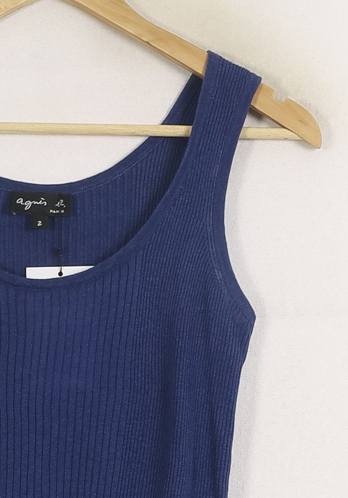 Débardeur Bleu - Taille M/38 de la marque Agnès b. | PARAD76549 - Vendu par Paradigme - Image 3