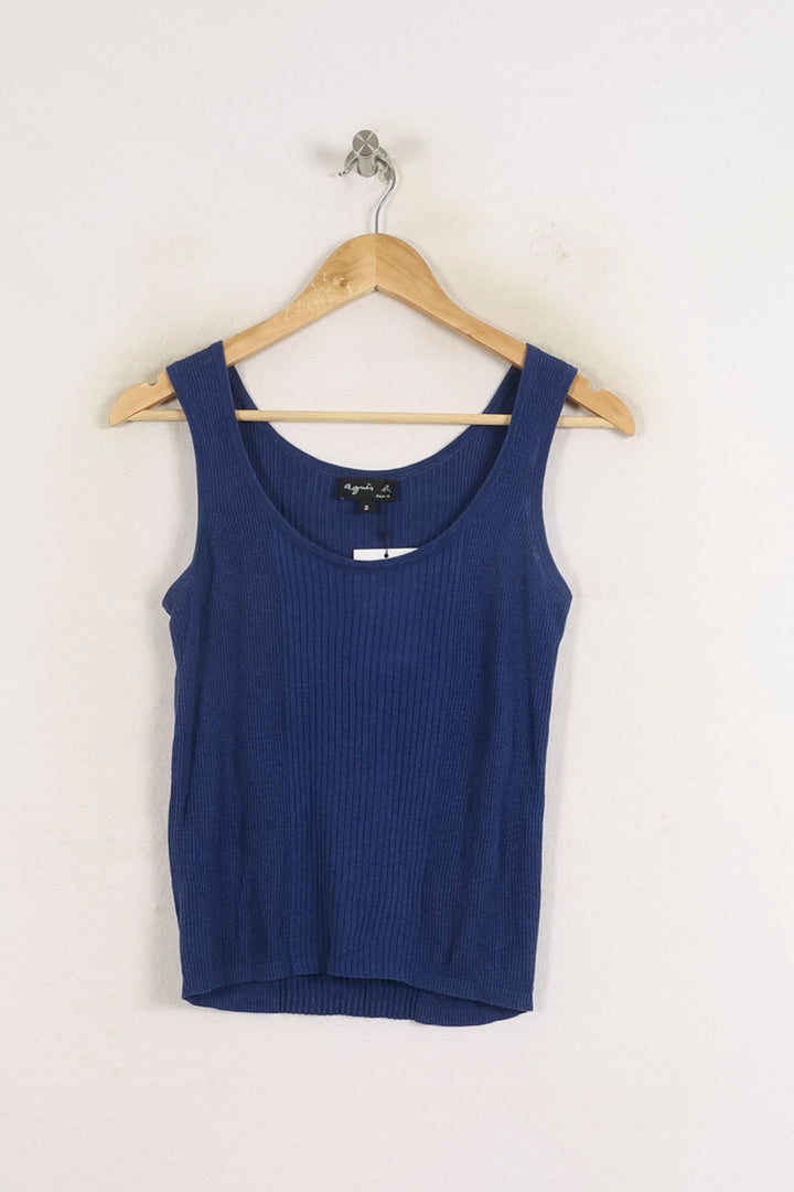 Débardeur Bleu - Taille M/38 de la marque Agnès b. | PARAD76549 - Vendu par Paradigme - Image 2