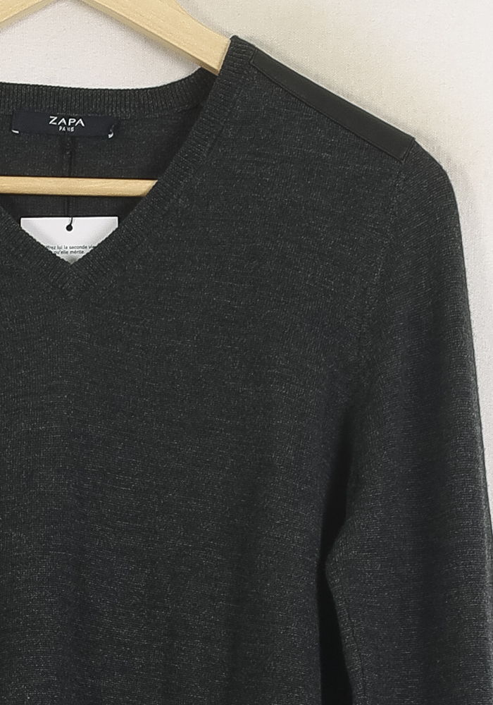 Pull Gris - Taille S/36 de la marque ZAPA | PARAD76551 - Vendu par Paradigme - Image 3