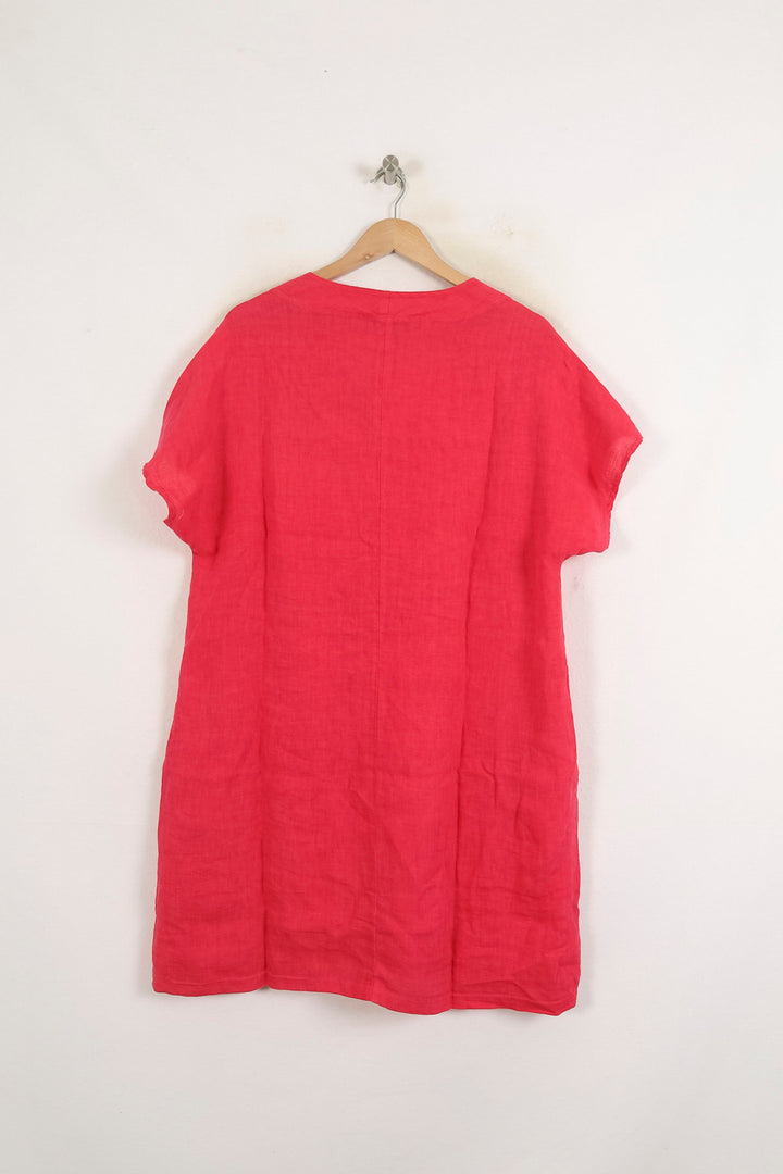 Robe Courte Rose - Taille L/40 de la marque La Fée Maraboutée | PARAD76552 - Vendu par Paradigme - Image 4