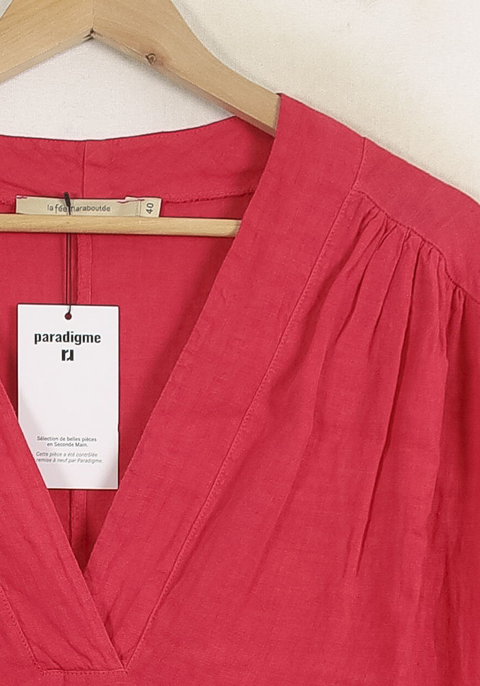 Robe Courte Rose - Taille L/40 de la marque La Fée Maraboutée | PARAD76552 - Vendu par Paradigme - Image 3