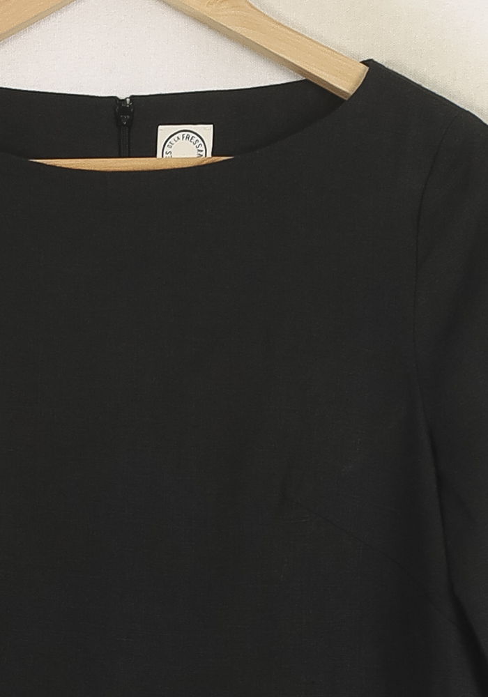 Robe Droite Noire - Taille S/36 de la marque Ines de la Fressange Paris | PARAD76572 - Vendu par Paradigme - Image 3