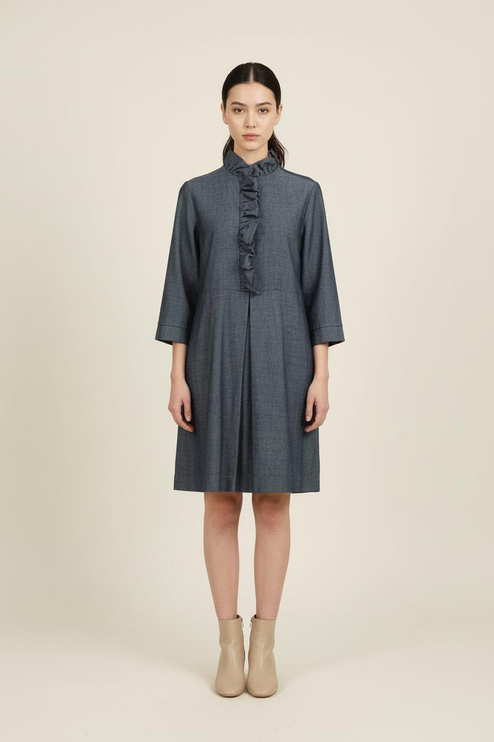 Robe Chemise Bleue - Taille S/36 de la marque Ines de la Fressange Paris | PARAD76573 - Vendu par Paradigme - Image 1