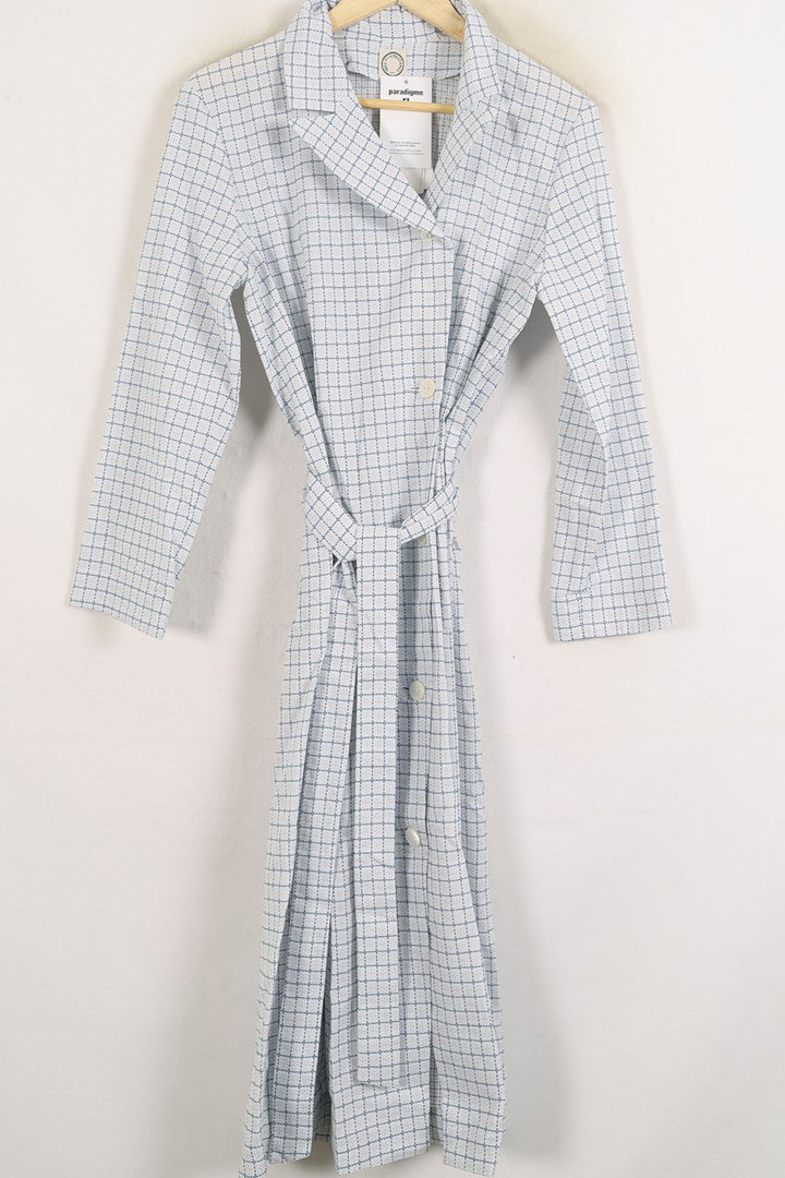 Robe Chemise Blanche et Bleue - Taille S/36 de la marque Ines de la Fressange Paris | PARAD76578 - Vendu par Paradigme - Image 2