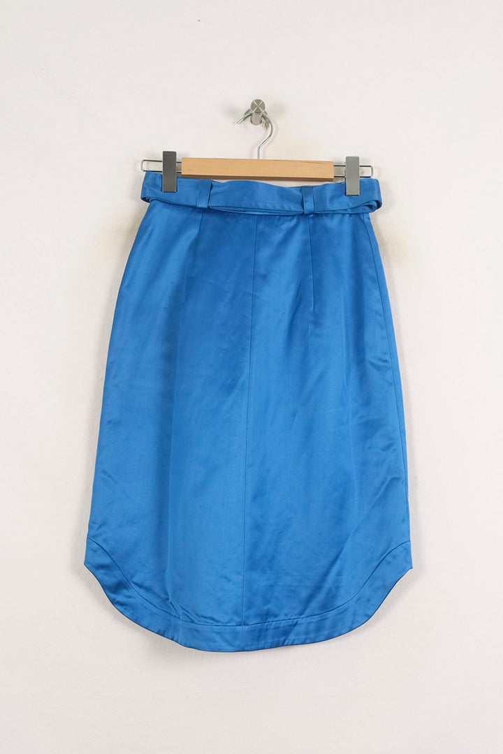 Jupe Boutonnée Bleue - Taille S/36 de la marque Ines de la Fressange Paris | PARAD76580 - Vendu par Paradigme - Image 4