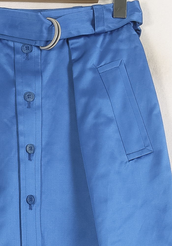 Jupe Boutonnée Bleue - Taille S/36 de la marque Ines de la Fressange Paris | PARAD76580 - Vendu par Paradigme - Image 3