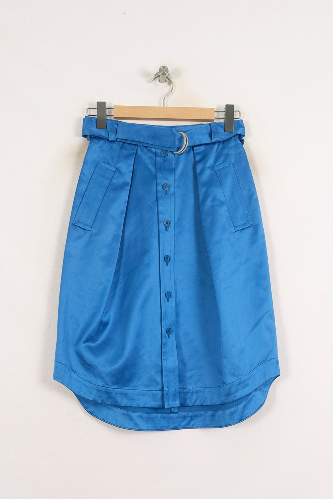 Jupe Boutonnée Bleue - Taille S/36 de la marque Ines de la Fressange Paris | PARAD76580 - Vendu par Paradigme - Image 2