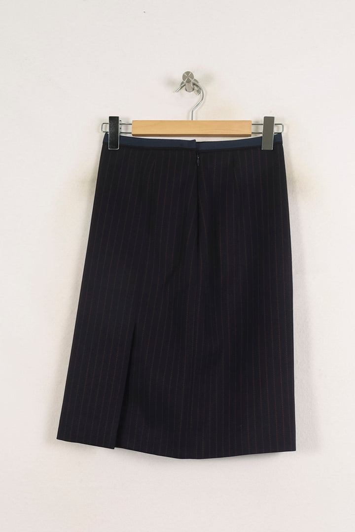 Jupe Droite Bleue - Taille S/36 de la marque Ines de la Fressange Paris | PARAD76581 - Vendu par Paradigme - Image 4