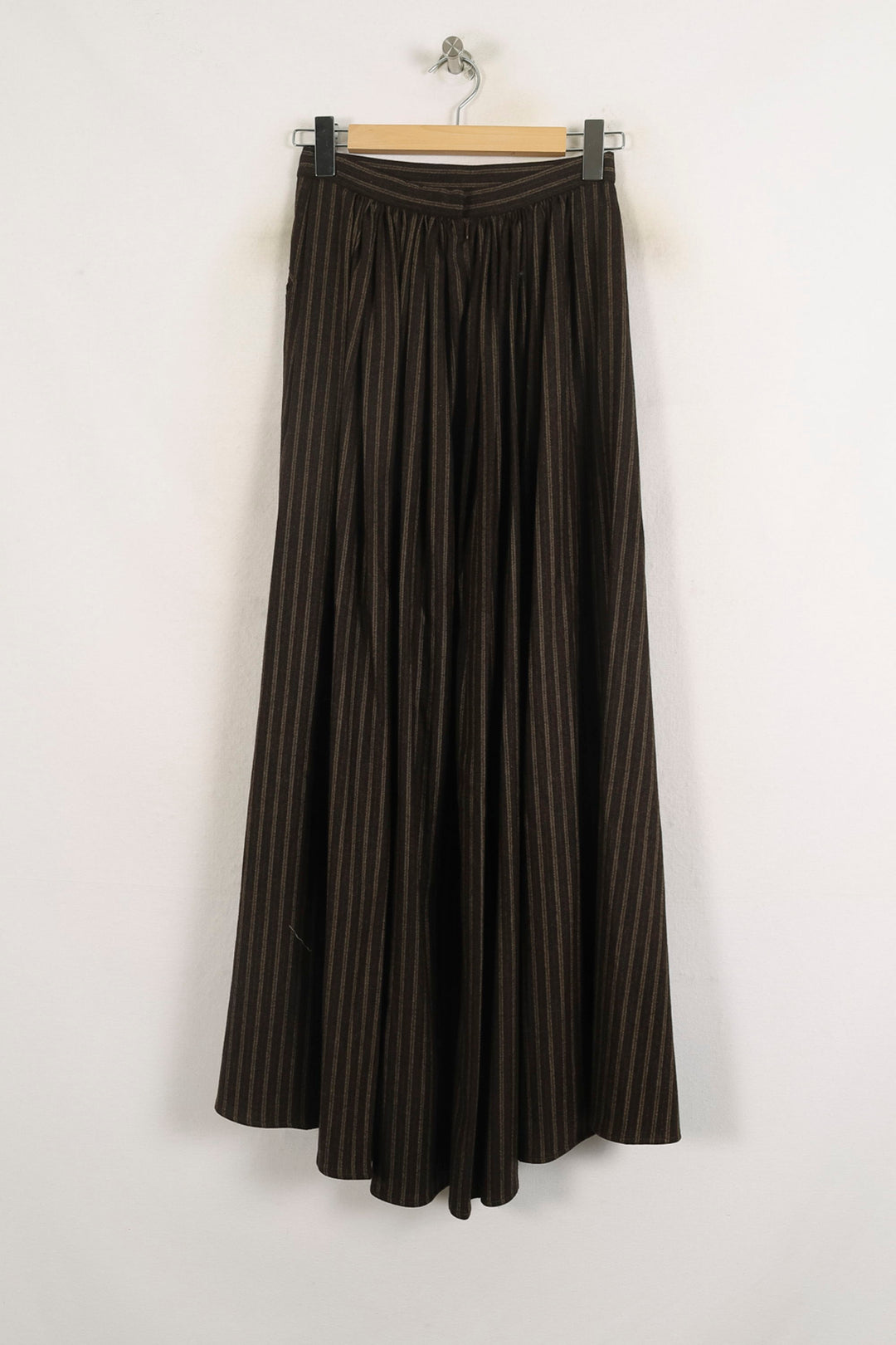 Jupe Longue Marron Rayée - Taille S/36 de la marque Ines de la Fressange Paris | PARAD76582 - Vendu par Paradigme - Image 4