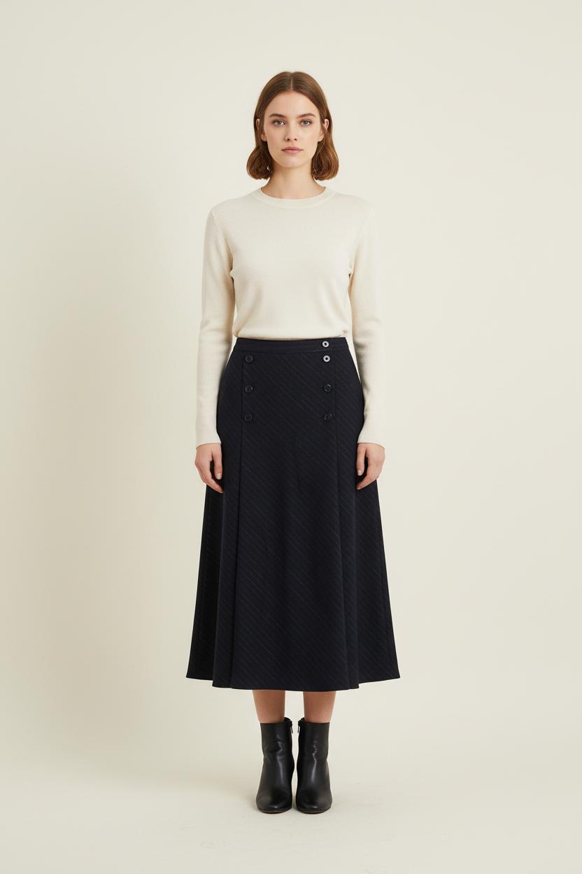 Jupe Longue Bleue - Taille S/36 de la marque Ines de la Fressange Paris | PARAD76584 - Vendu par Paradigme - Image 1