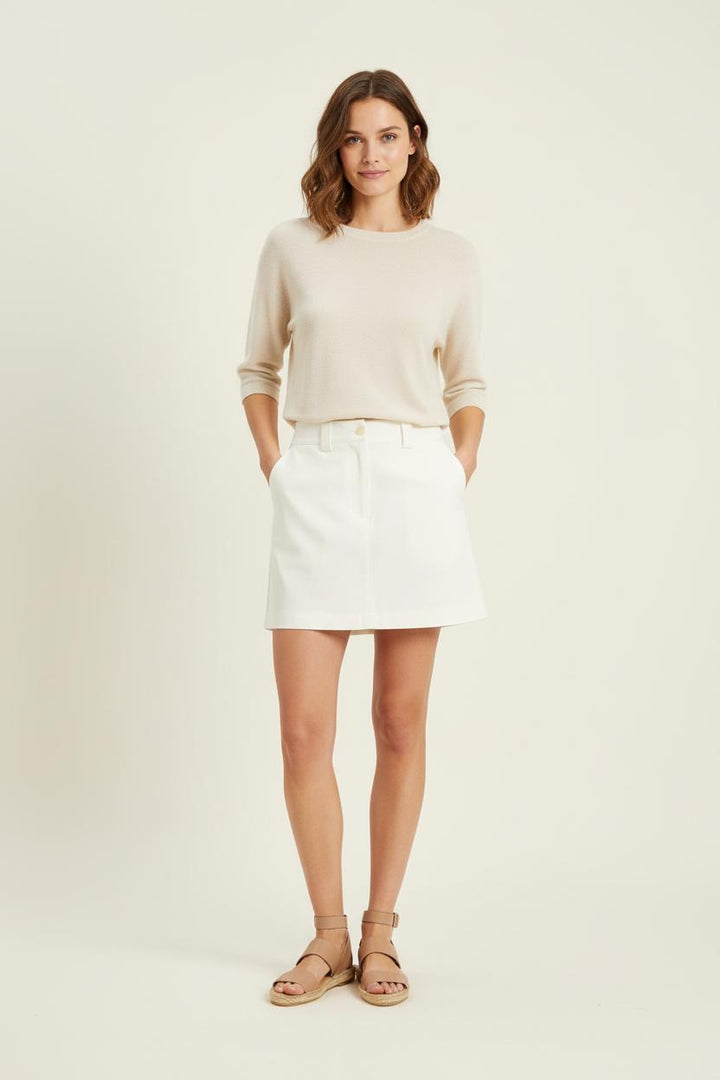 Jupe Courte Blanche - Taille S/36 de la marque Ines de la Fressange Paris | PARAD76585 - Vendu par Paradigme - Image 1