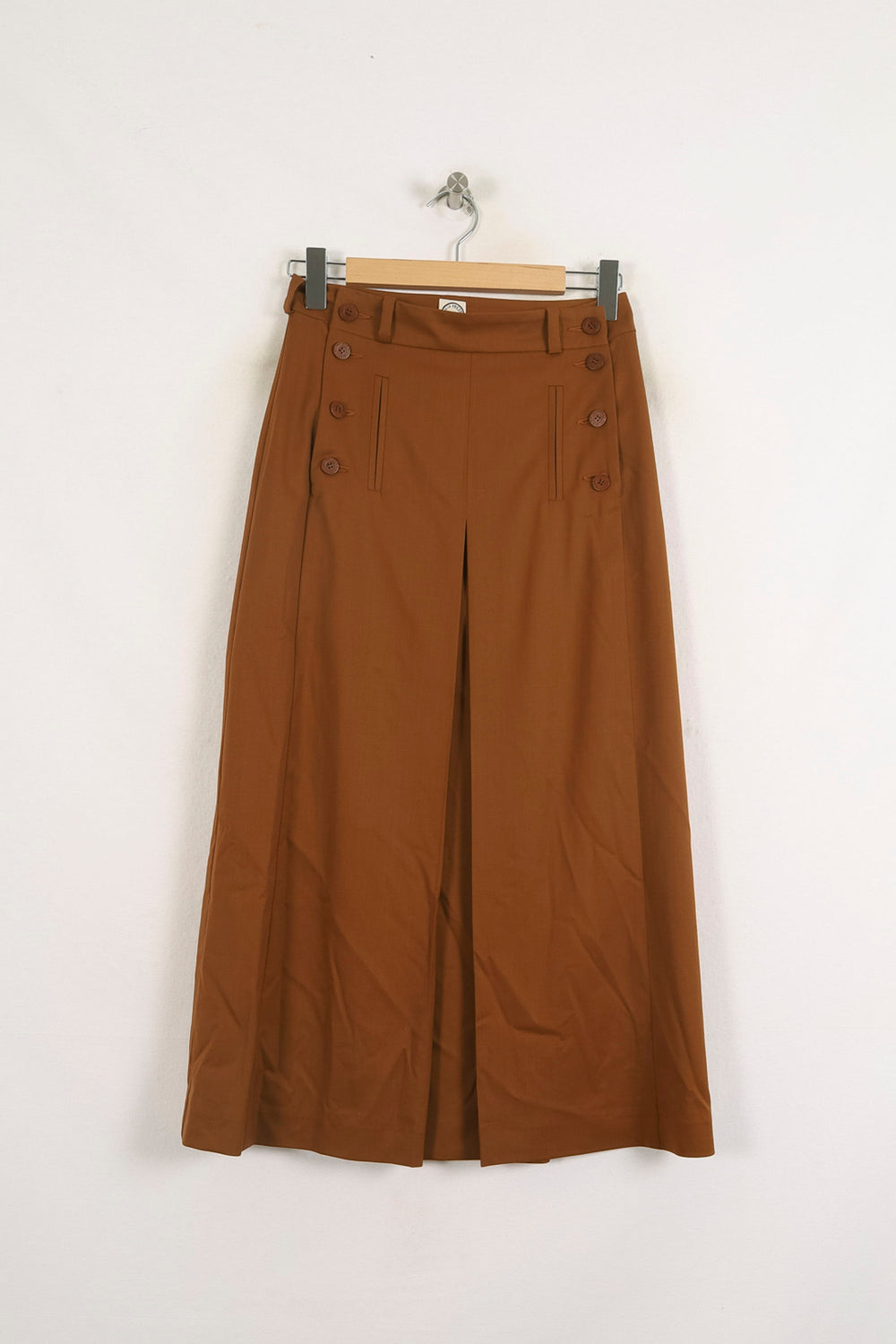 Pantalon Large Marron - Taille S/36 de la marque Ines de la Fressange Paris | PARAD76589 - Vendu par Paradigme - Image 2