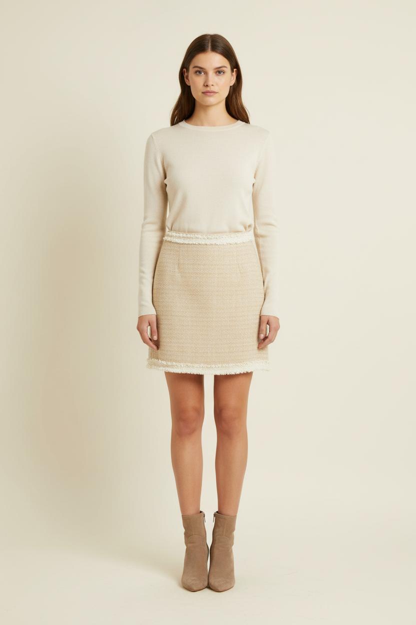 Jupe Droite Beige - Taille S/36 de la marque Ines de la Fressange Paris | PARAD76590 - Vendu par Paradigme - Image 1