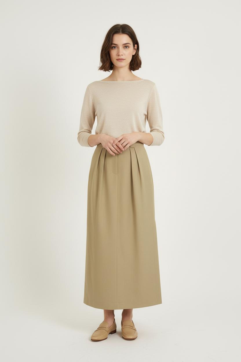 Jupe Longue Beige - Taille S/36 de la marque Ines de la Fressange Paris | PARAD76594 - Vendu par Paradigme - Image 1