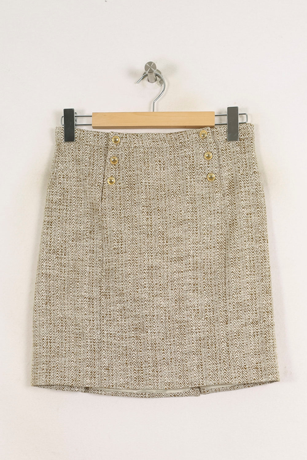 Jupe Droite Beige - Taille S/36 de la marque Ines de la Fressange Paris | PARAD76599 - Vendu par Paradigme - Image 2