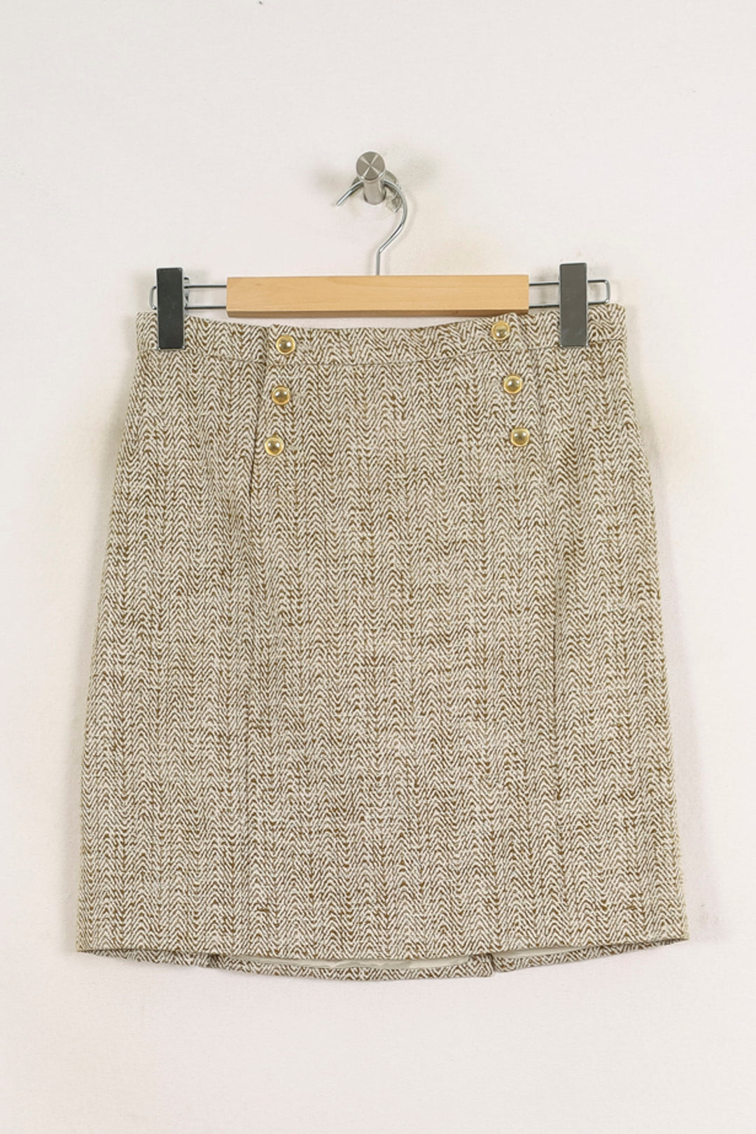 Jupe Droite Beige - Taille S/36 de la marque Ines de la Fressange Paris | PARAD76599 - Vendu par Paradigme - Image 2