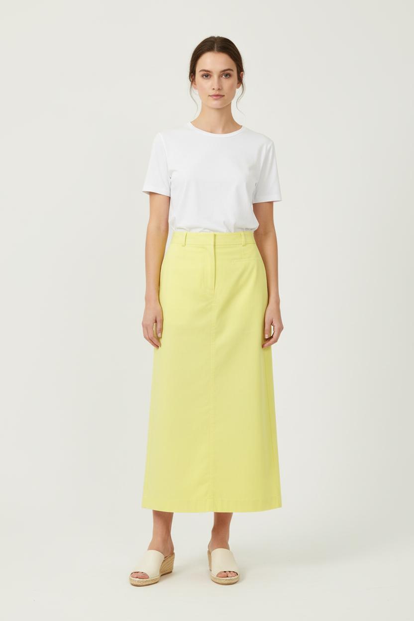 Jupe Longue Jaune - Taille S/36 de la marque Ines de la Fressange Paris | PARAD76600 - Vendu par Paradigme - Image 1