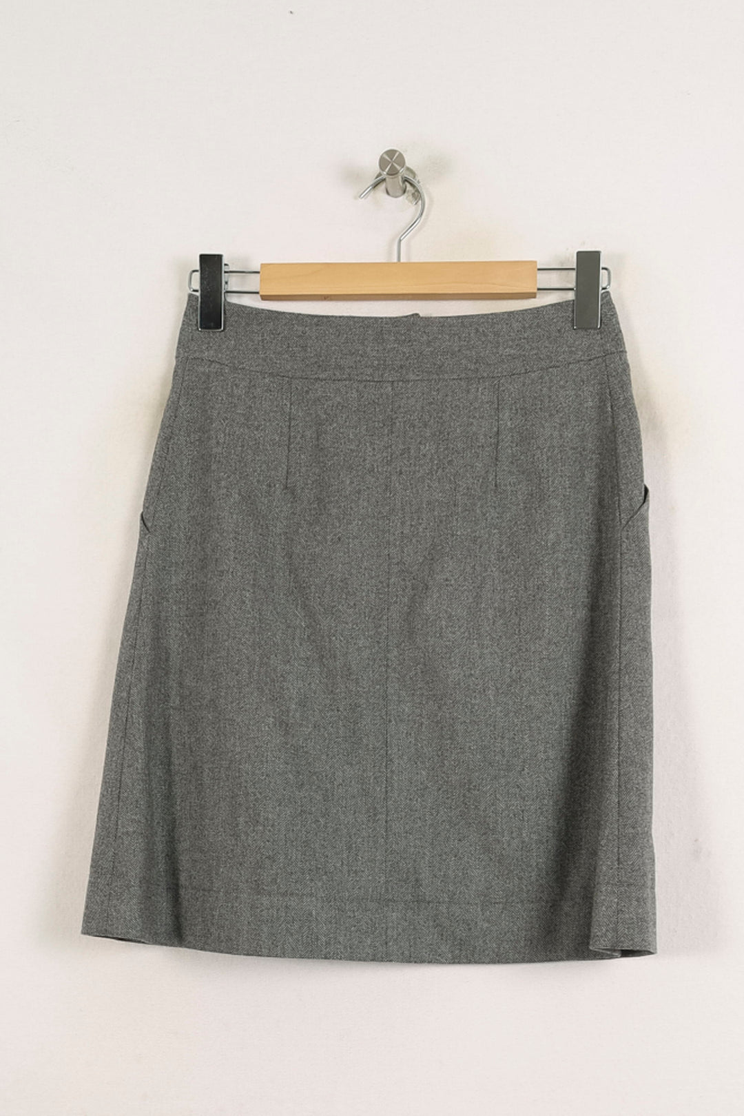 Jupe Trapèze Grise - Taille S/36 de la marque Ines de la Fressange Paris | PARAD76602 - Vendu par Paradigme - Image 4