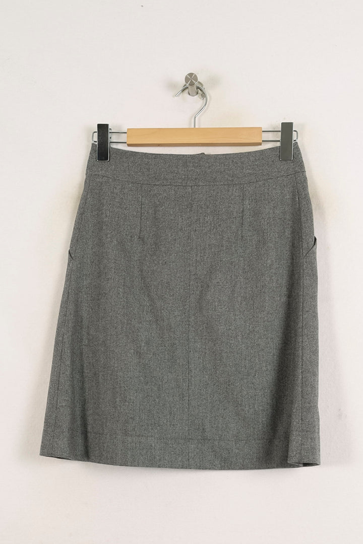 Jupe Trapèze Grise - Taille S/36 de la marque Ines de la Fressange Paris | PARAD76602 - Vendu par Paradigme - Image 4