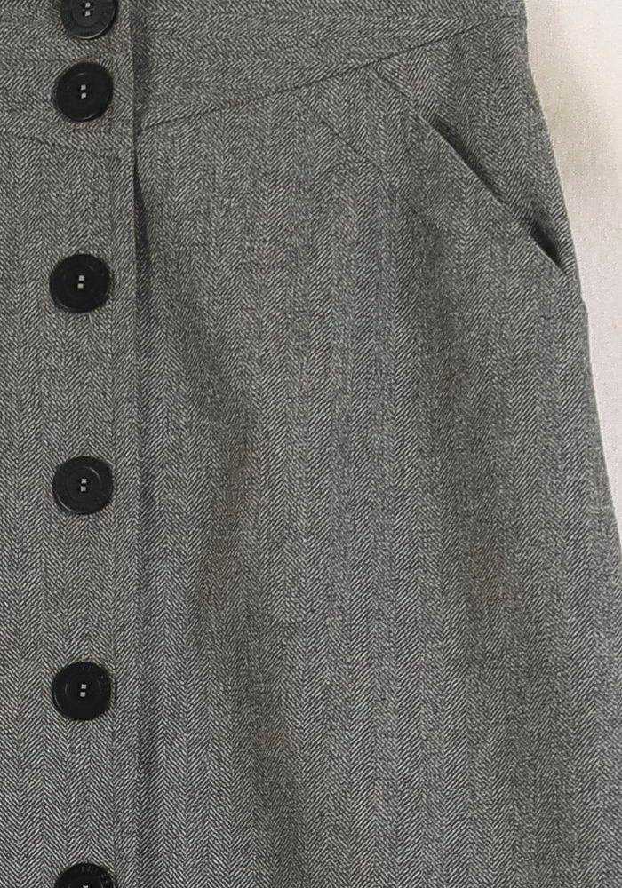 Jupe Trapèze Grise - Taille S/36 de la marque Ines de la Fressange Paris | PARAD76602 - Vendu par Paradigme - Image 3