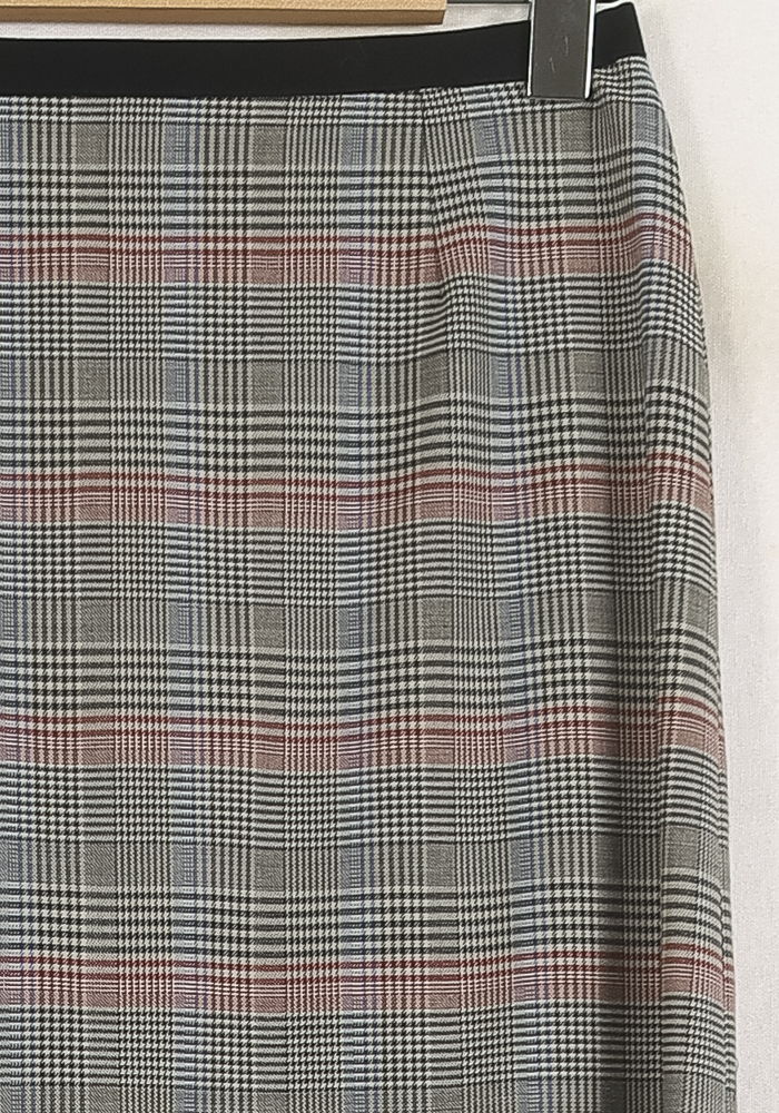 Jupe Droite Gris et Rouge - Taille S/36 de la marque Ines de la Fressange Paris | PARAD76604 - Vendu par Paradigme - Image 3