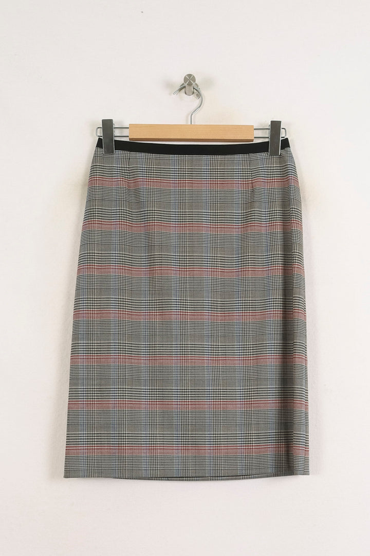 Jupe Droite Gris et Rouge - Taille S/36 de la marque Ines de la Fressange Paris | PARAD76604 - Vendu par Paradigme - Image 2
