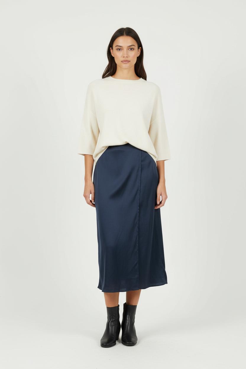 Jupe Midi Bleue - Taille S/36 de la marque Ines de la Fressange Paris | PARAD76607 - Vendu par Paradigme - Image 1