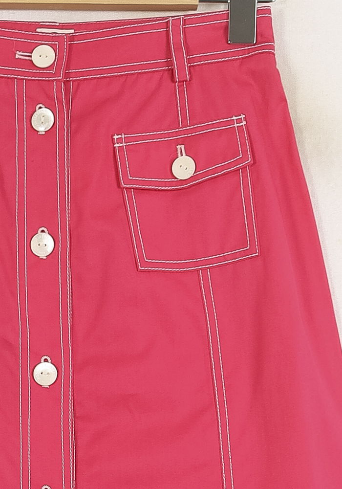 Jupe Boutonnée Rose - Taille S/36 de la marque Ines de la Fressange Paris | PARAD76608 - Vendu par Paradigme - Image 3