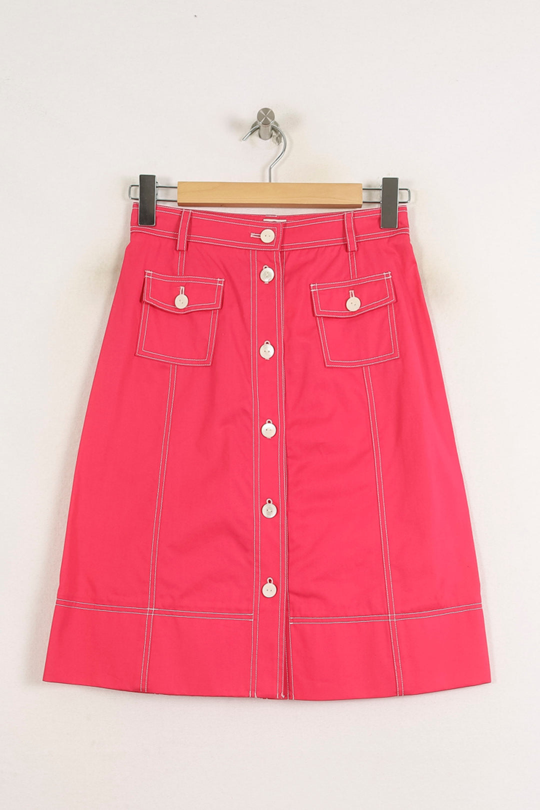 Jupe Boutonnée Rose - Taille S/36 de la marque Ines de la Fressange Paris | PARAD76608 - Vendu par Paradigme - Image 2