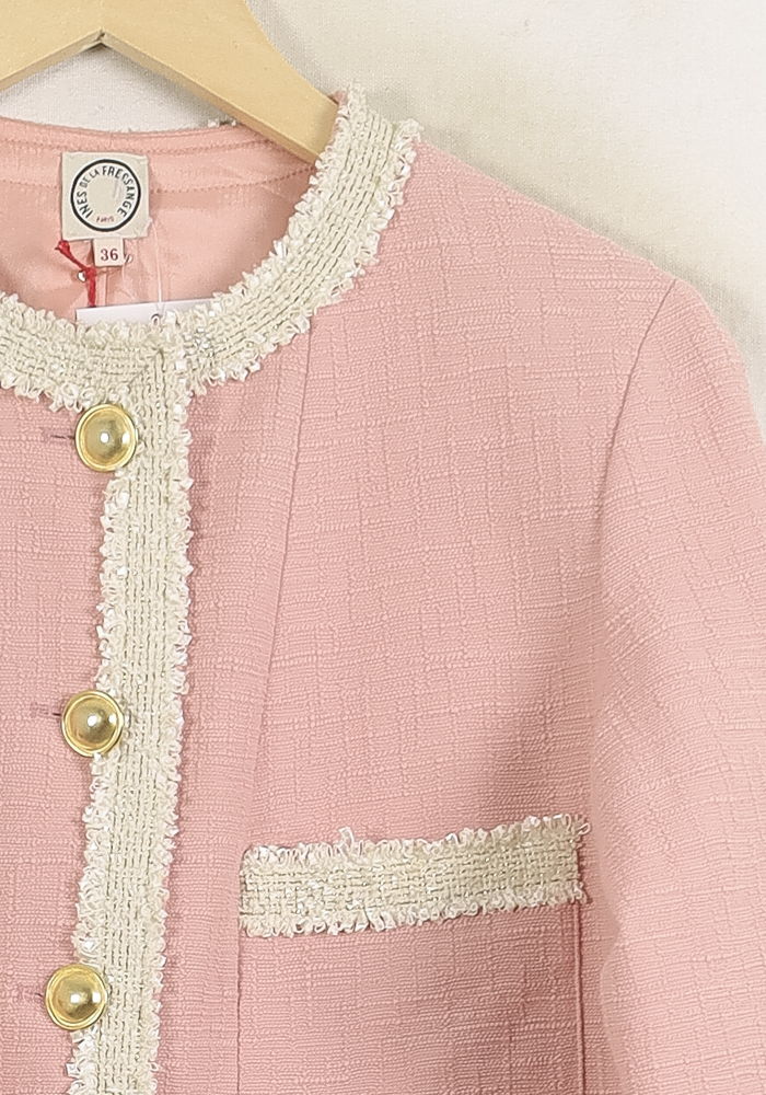 Veste Rose et Blanche - Taille S/36 de la marque Ines de la Fressange Paris | PARAD76613 - Vendu par Paradigme - Image 3