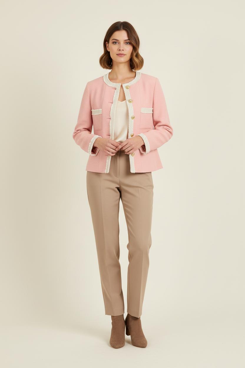 Veste Rose et Blanche - Taille S/36 de la marque Ines de la Fressange Paris | PARAD76613 - Vendu par Paradigme - Image 1