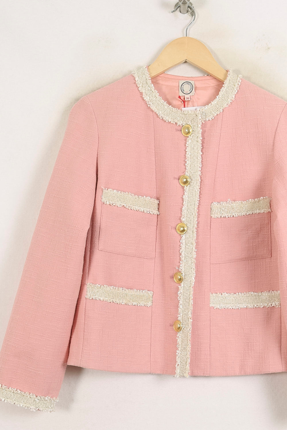 Veste Rose et Blanche - Taille S/36 de la marque Ines de la Fressange Paris | PARAD76613 - Vendu par Paradigme - Image 2