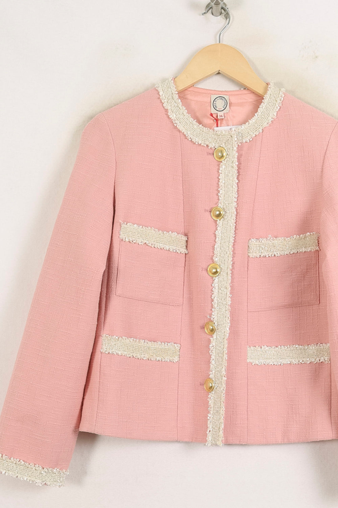 Veste Rose et Blanche - Taille S/36 de la marque Ines de la Fressange Paris | PARAD76613 - Vendu par Paradigme - Image 2