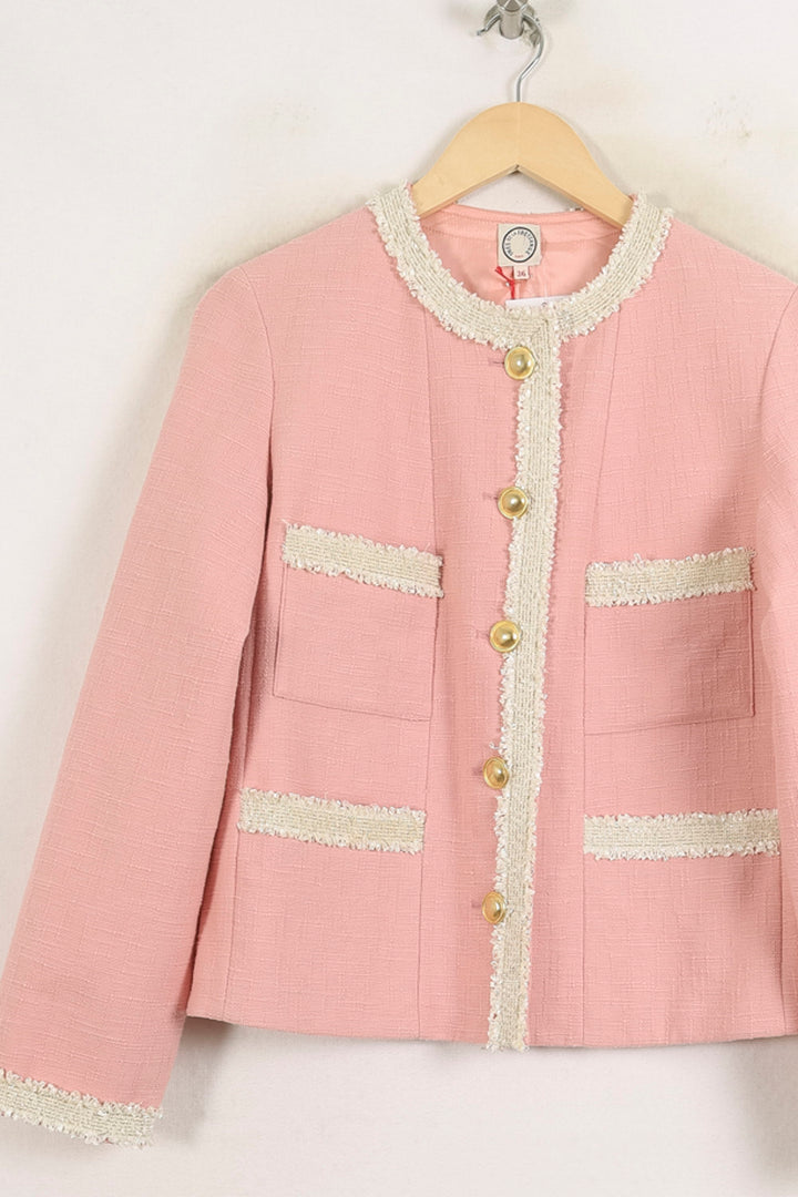 Veste Rose et Blanche - Taille S/36 de la marque Ines de la Fressange Paris | PARAD76613 - Vendu par Paradigme - Image 2