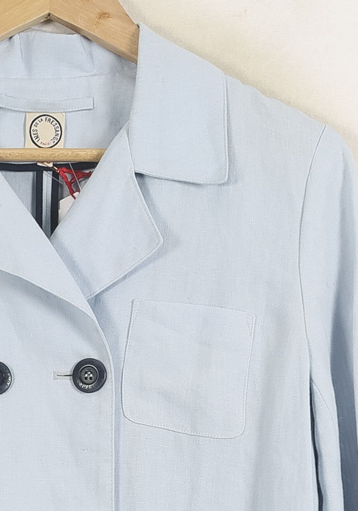 Manteau Bleu - Taille S/36 de la marque Ines de la Fressange Paris | PARAD76614 - Vendu par Paradigme - Image 3