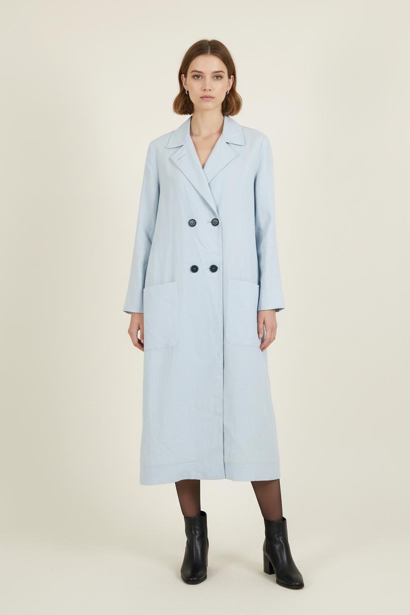 Manteau Bleu - Taille S/36 de la marque Ines de la Fressange Paris | PARAD76614 - Vendu par Paradigme - Image 1