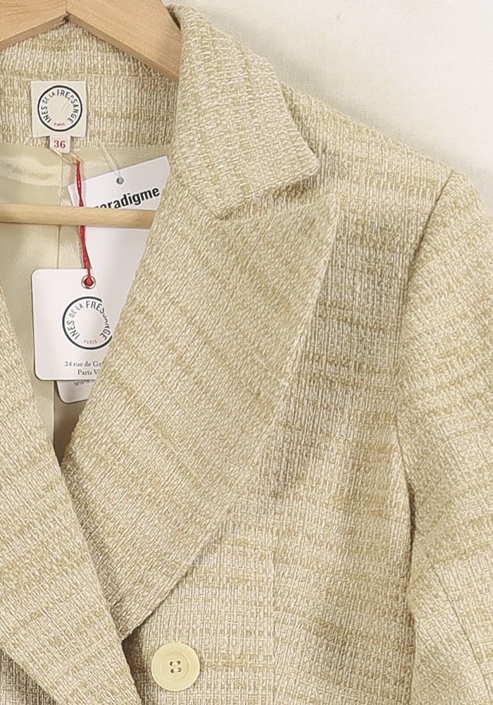 Blazer Beige - Taille S/36 de la marque Ines de la Fressange Paris | PARAD76616 - Vendu par Paradigme - Image 3