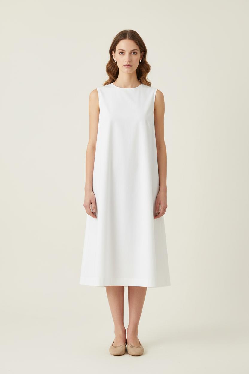 Robe Midi Blanche - Taille S/36 de la marque Ines de la Fressange Paris | PARAD76628 - Vendu par Paradigme - Image 1