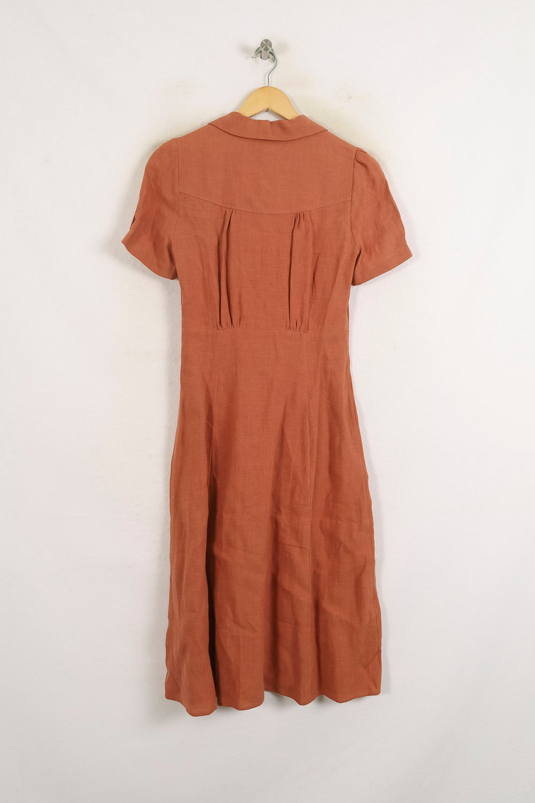 Robe Midi Marron - Taille S/36 de la marque Ines de la Fressange Paris | PARAD76632 - Vendu par Paradigme - Image 4