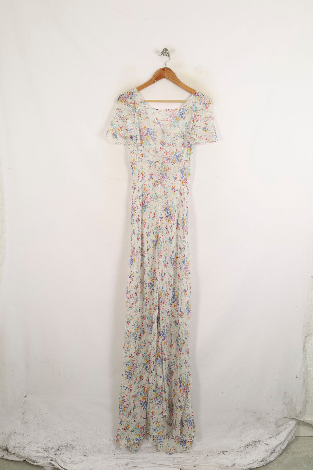 Robe Longue Blanche et Fleurie - Taille S/36 de la marque Ines de la Fressange Paris | PARAD76634 - Vendu par Paradigme - Image 4