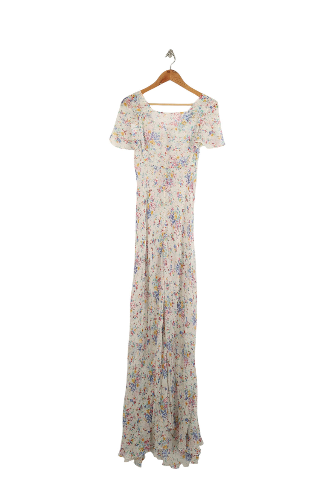 Robe Longue Blanche et Fleurie - Taille S/36 de la marque Ines de la Fressange Paris | PARAD76634 - Vendu par Paradigme - Image 4