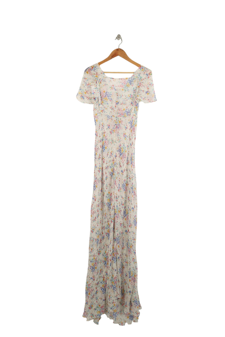Robe Longue Blanche et Fleurie - Taille S/36 de la marque Ines de la Fressange Paris | PARAD76634 - Vendu par Paradigme - Image 4