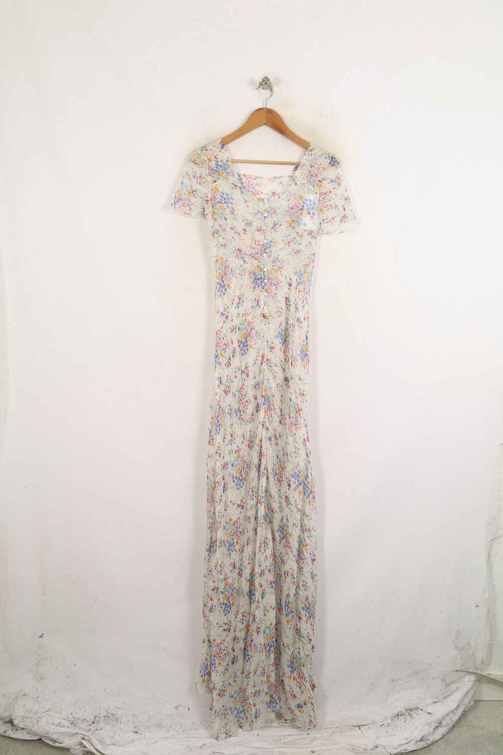 Robe Longue Blanche et Fleurie - Taille S/36 de la marque Ines de la Fressange Paris | PARAD76634 - Vendu par Paradigme - Image 2