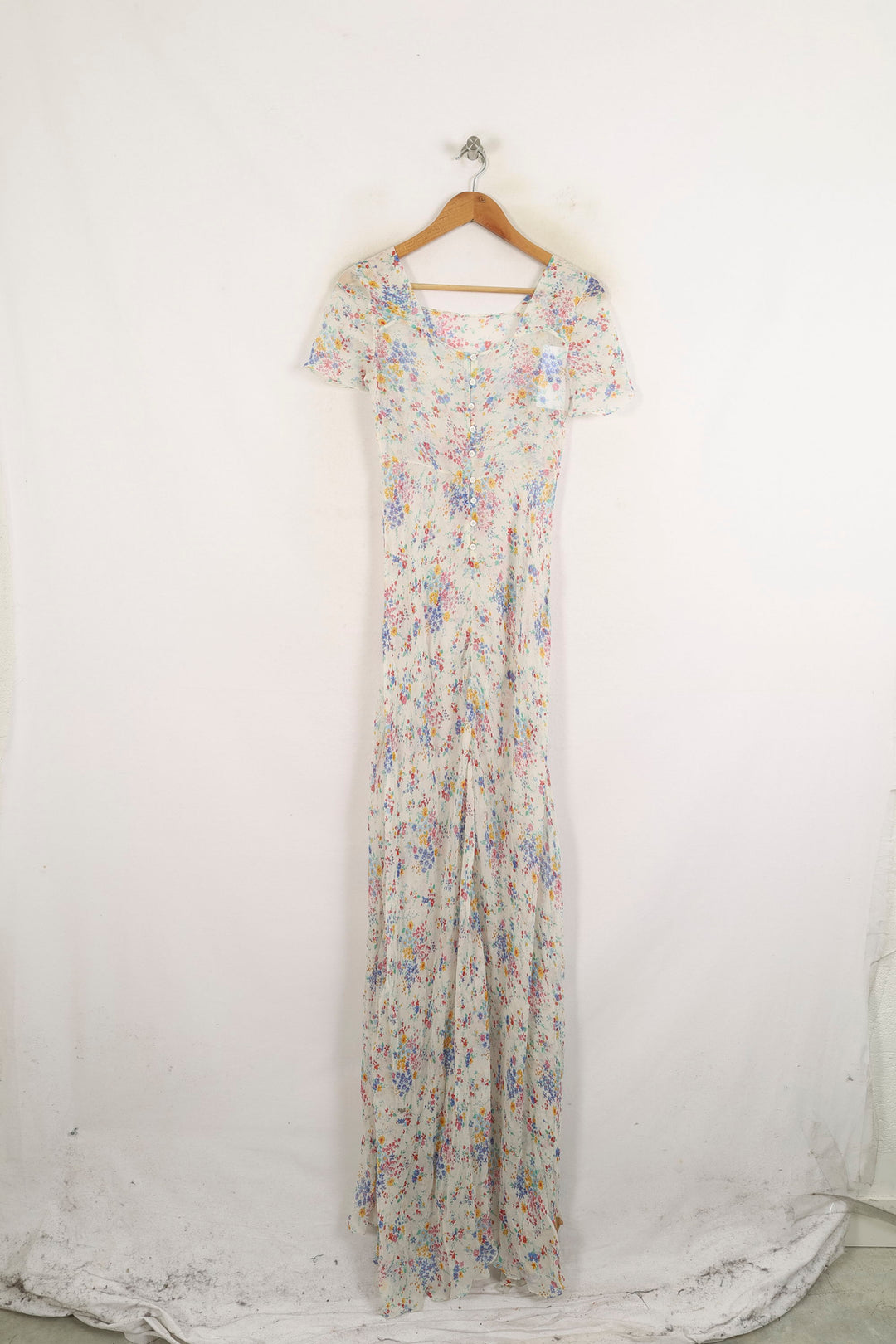Robe Longue Blanche et Fleurie - Taille S/36 de la marque Ines de la Fressange Paris | PARAD76634 - Vendu par Paradigme - Image 2