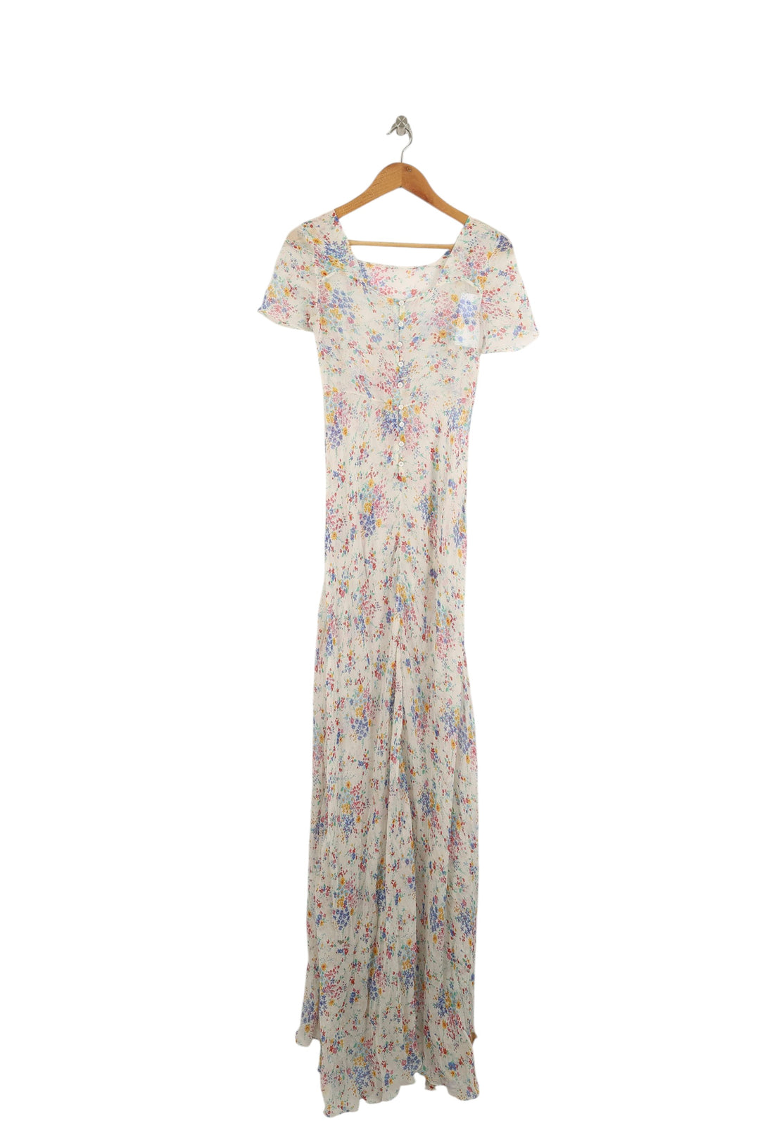 Robe Longue Blanche et Fleurie - Taille S/36 de la marque Ines de la Fressange Paris | PARAD76634 - Vendu par Paradigme - Image 2