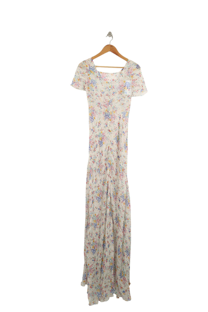 Robe Longue Blanche et Fleurie - Taille S/36 de la marque Ines de la Fressange Paris | PARAD76634 - Vendu par Paradigme - Image 2