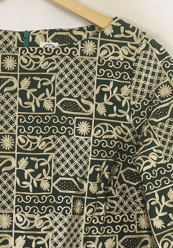 Robe Droite Verte et Blanche - Taille S/36 de la marque Ines de la Fressange Paris | PARAD76636 - Vendu par Paradigme - Image 3